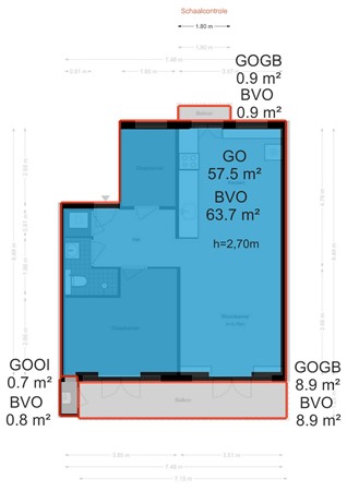 Floorplan - Baarsstraat 7-2, 1075 RT Amsterdam